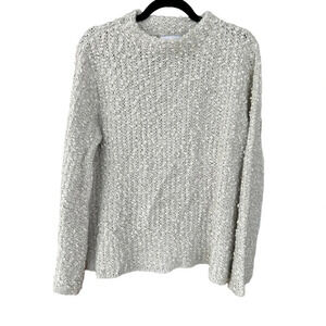 John + Jenn Anthropologie Women's Light Gray Popcorn Knit Sweater Size Medium